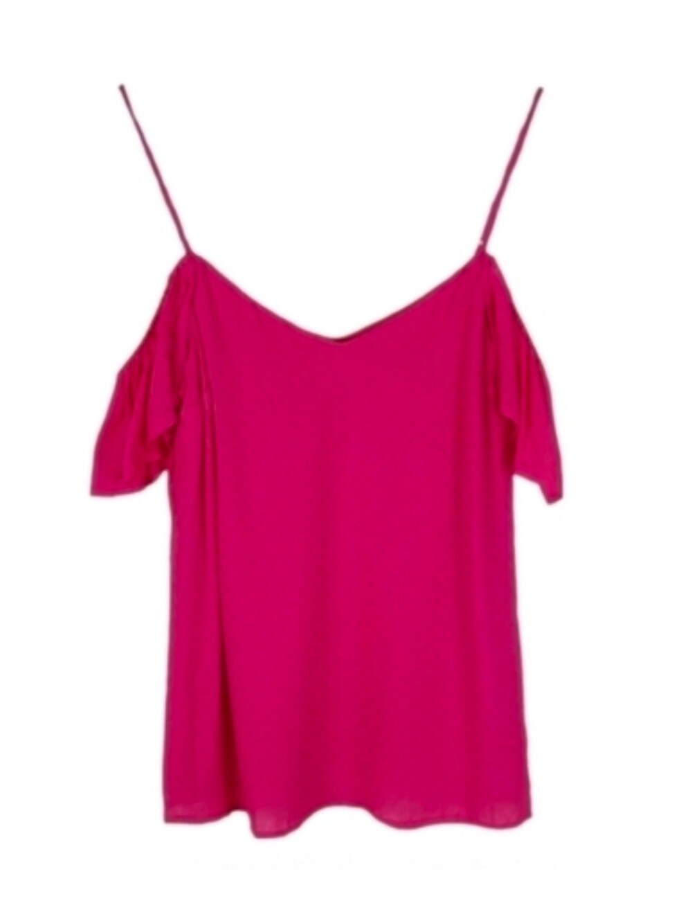 Y2K Vintage Candie's Hot Pink Retro Cami Cold Shoulder Top, M